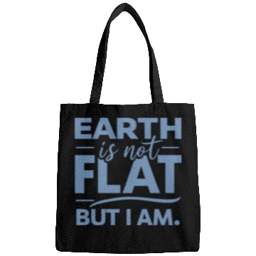 Discover Flat Earth Satire Ironic Jokes Bags