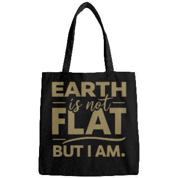 Discover Flat Earth Satire Ironic Jokes Bags