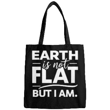 Discover Flat Earth Satire Ironic Jokes Bags