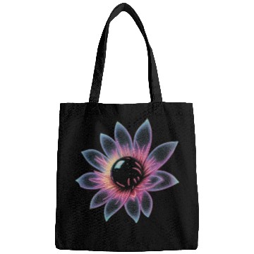 Discover Galactic Lotus Neon Design Bags