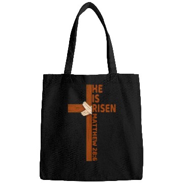 Discover He Is Risen Matthew 28:6 Christian Easter Jesus Bags
