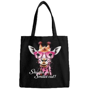 Discover A FUNNY GIRAFFE WITH PINK SUNGLASS Bags