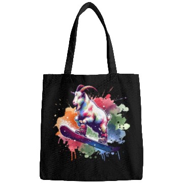 Discover Goat Snowboarder Winter Freestyle Design Bags