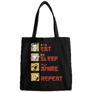 Discover eat sleep anime repeat funny manga Bags