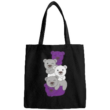 Discover Graysexual Flag Pride Lgbtq Cute Bear Bags