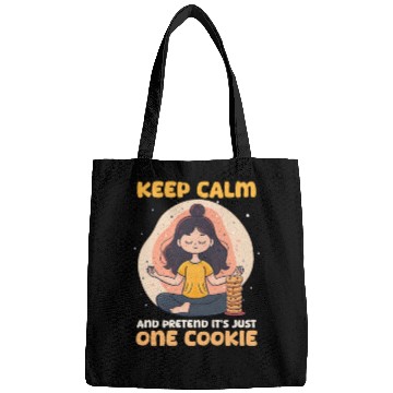 Discover Cookie Lover Keep Calm Pretend Just One Cookie Bags