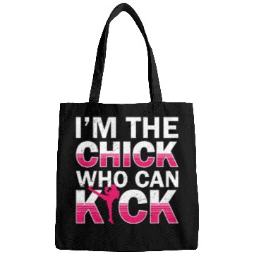 Discover Kickboxing Funny Kickboxer Girl Bags