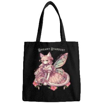 Discover Enchanted Dreamy Stardust-A Cat Fairycore Fantasy Bags