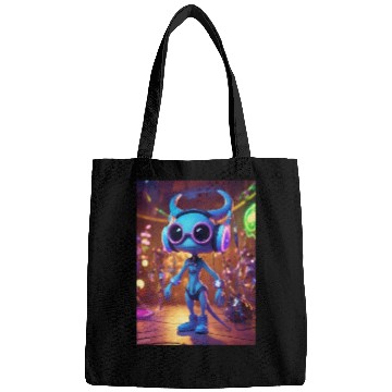 Discover adorable stylish alien carto Bags
