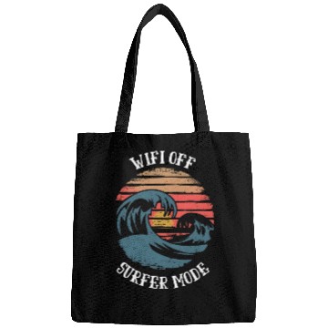 Discover WiFi Off Surfer Mode Surfing Sunset Vintage Gift Bags