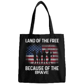 Discover Land of the free because of the brave Bags