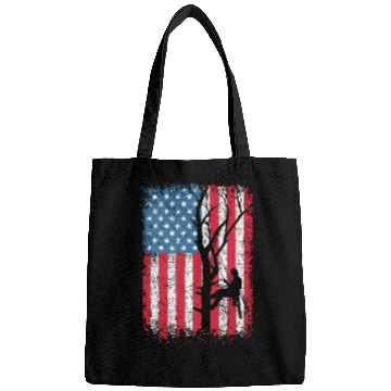 Discover American Flag Arborist Gift For Men Cool Tree Love Bags