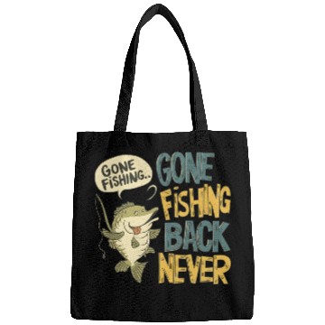 Discover Gone Fishing Back Never Bags