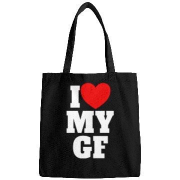 Discover I Love My GF Red Heart Matching Couple Girlfriend Bags