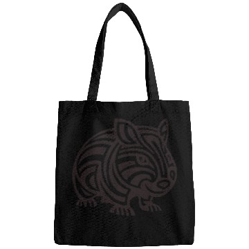 Discover Wombat Tribal Style Vector Design Single Color Bags
