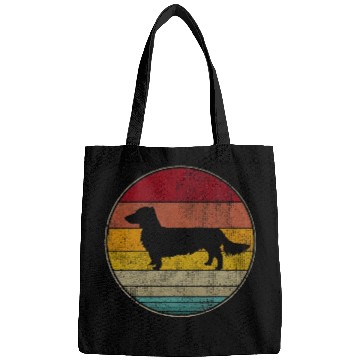 Discover Long Haired Dachshund Dog Silhouette Pet Lover Bags