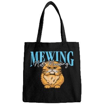 Discover Mewing Not Meowing Funny Cat Meme Jawline Bags