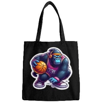 Discover Cool Funky Gorilla Slammin' Basketball Bags