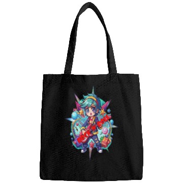 Discover Electro Kawaii Rockstar: Shredding Serenity Bags