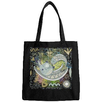Discover Design Abstract Cat Unique Art Bags