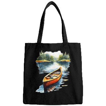 Discover Beautiful Boat on River Bags