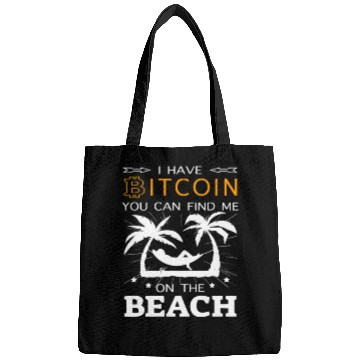 Discover Crypto BTC -I Have Bitcoin find me on the Beach Bags