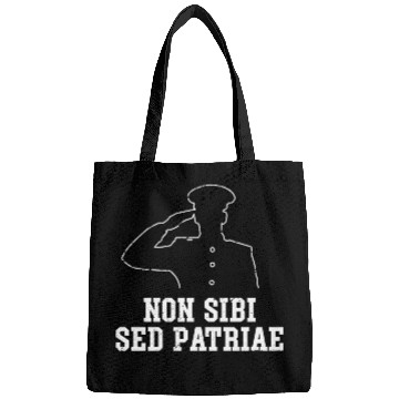 Discover Navy motto Bags