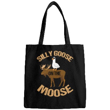 Discover Silly Goose On The Moose Pun Geese Lover Bags