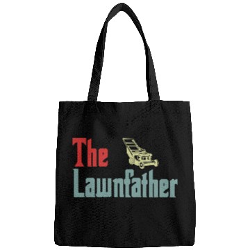 Discover Lawn Mowing Lawnfather Father's Day Funny Bags