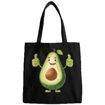 Discover Happy Avocado Thumbs Up Fun Expression Bags