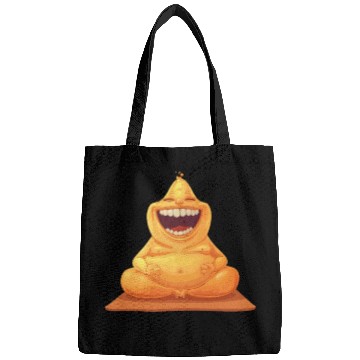 Discover Joyful Yellow Creature Embracing Laughter Bags