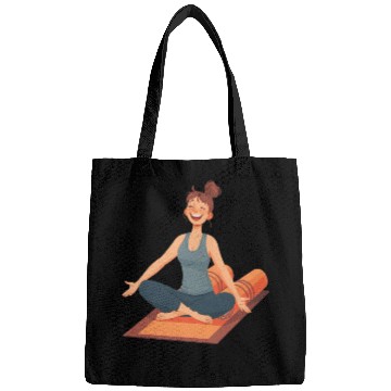 Discover Joyful Yoga Moment Meditation Pose Bags