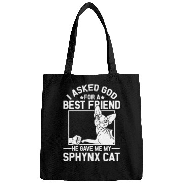 Discover Best Friend Funny Sphynx Cat Mom Bags