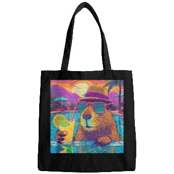 Discover Capybara on vacation sipping on Lemonade Bags