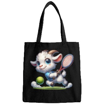 Discover Goat Tennis Player Court Match Design Bags