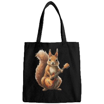 Discover A squirrel plays the guitar - funny animal. Bags