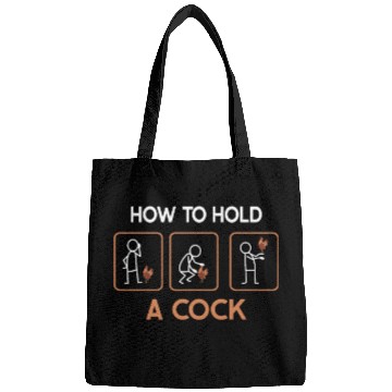 Discover Funny How To Hold A Cock Chicken Farmer Bags