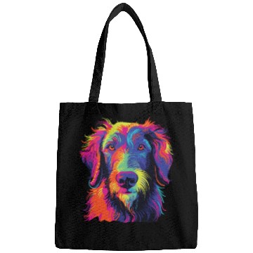 Discover Watercolor Colorful Scottish Deerhound Bags