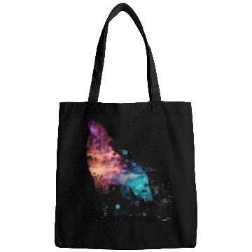 Discover Wolf Print, Cosmic Wolves, Animal Print, Cosmos Bags