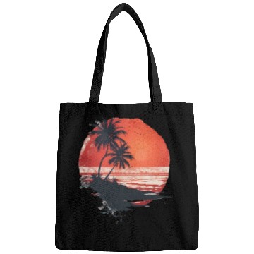Discover Tropical Sunset Escape With Palm Trees Bags