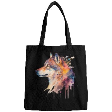 Discover Wolf Print, Cosmic Wolves, Animal Print, Cosmos Bags