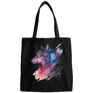 Discover Wolf Print, Cosmic Wolves, Animal Print, Cosmos Bags