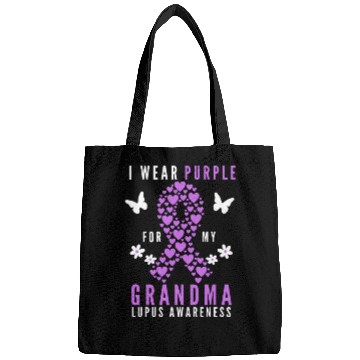 Discover I wear purple for my grandma lupus awareness Bags