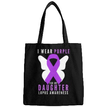 Discover I wear purple for my daughter lupus awareness Bags