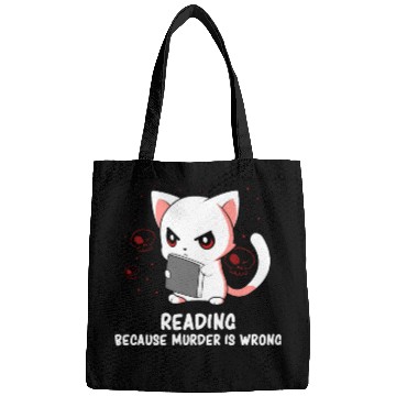 Discover Reading - Reading Cat - Dark Humor - Reading Book Bags