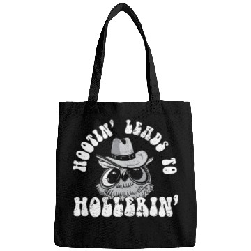Discover Funny Cowboy Cowgirl Hootin' Leads To Hollerin' Bags