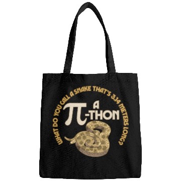 Discover Pi-thon Math Pun Funny Snake Mathematics Meme Bags