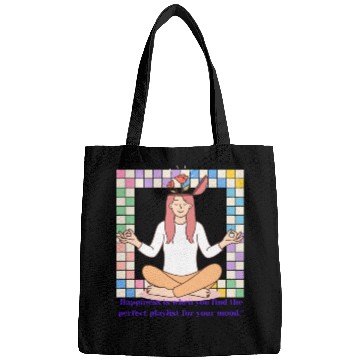 Discover Happy artwork with colorful design Bags