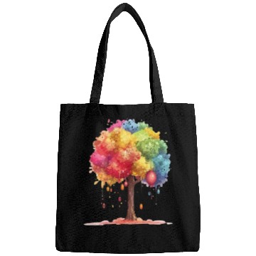 Discover Colorful Dripping Tree Fantasy Bags
