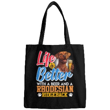 Discover Rhodesian Ridgeback LIFE IS BETTER WITH BEER Bags